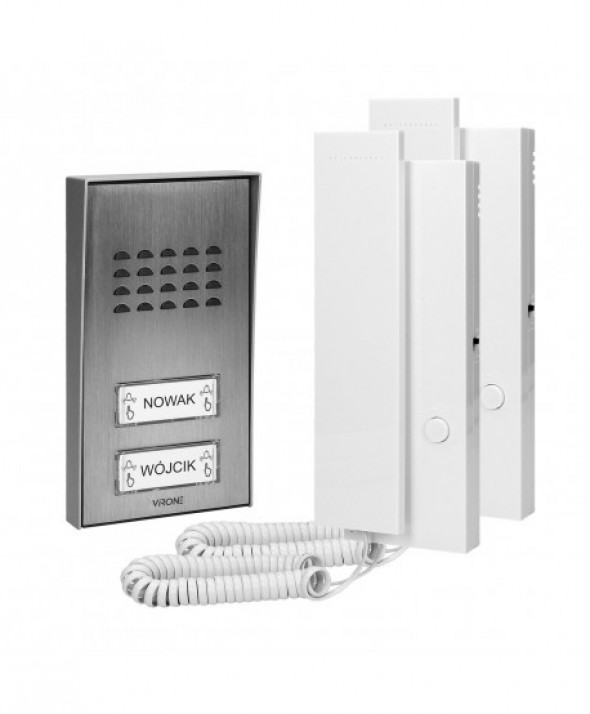 Zestaw domofonowy 2-rodzinny, natynkowy, LUPI MULTI