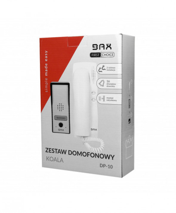 Zestaw domofonowy jednorodzinny, natynkowy KOALA