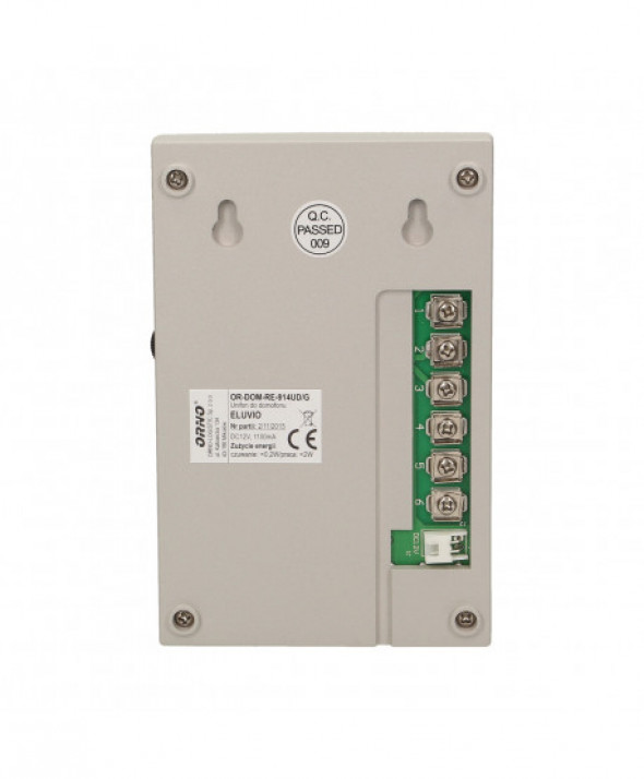 Zestaw domofonowy jednorodzinny z interkomem, bezsłuchawkowy, szary, ELUVIO INTERCOM