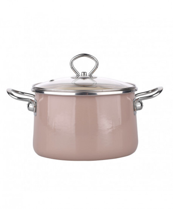 Zestaw garnków emaliowanych Silesia Rybnik Izydor latte