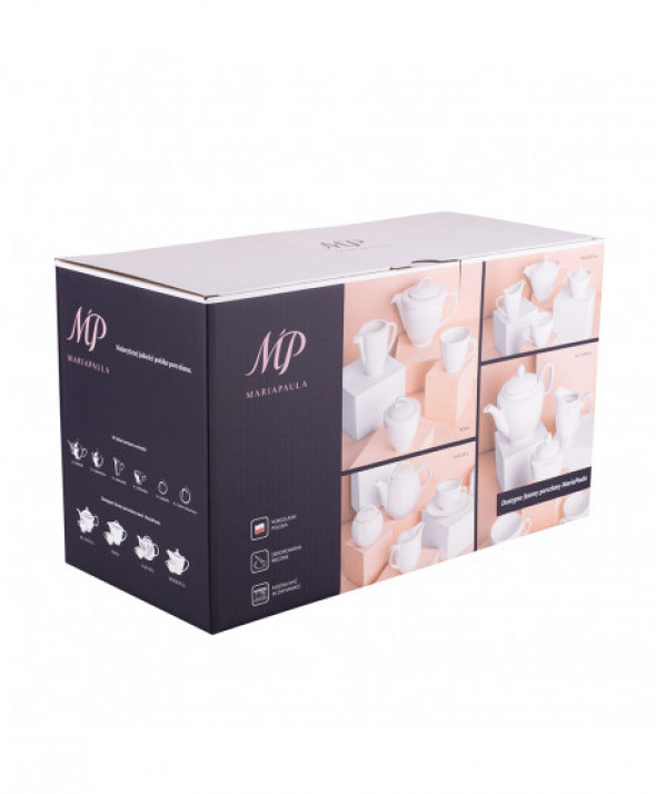 Zestaw kawowy dla 6 osób  21 el. porcelana MariaPaula Moderna Gold ze złotym zdobieniem