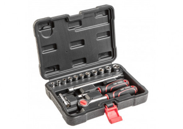 Zestaw kluczy nasadowych 1/4", 15 szt.