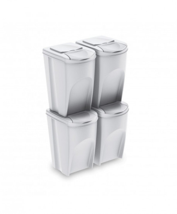 Zestaw koszy do segregacji Sortibox 4x35L białe