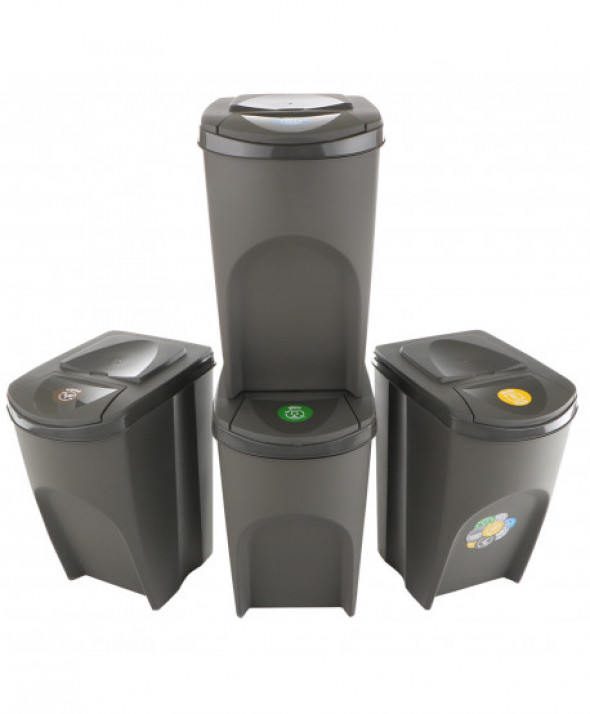 Zestaw koszy do segregacji Sortibox 4x35L szare