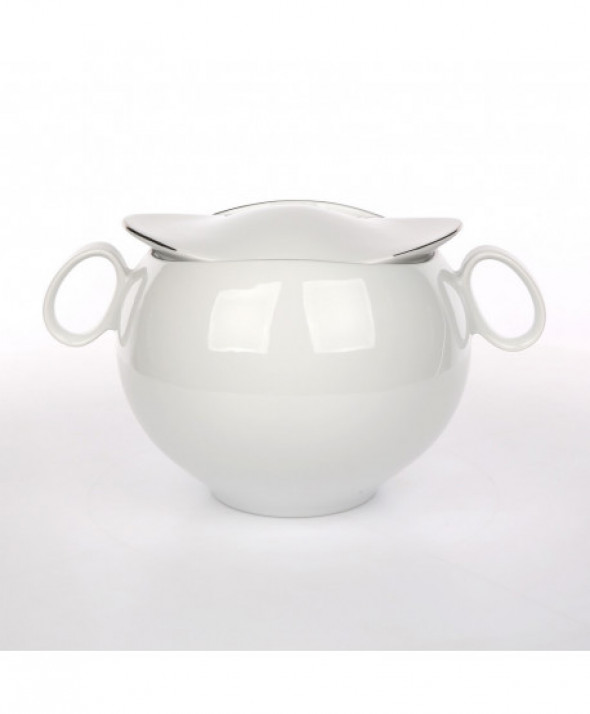 Zestaw obiadowy dla 12 osób porcelana Ćmielów Quebec Platyna