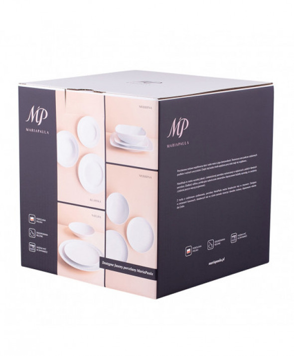 Zestaw talerzy dla 6 osób porcelana MariaPaula Moderna  biała (18 elementów)