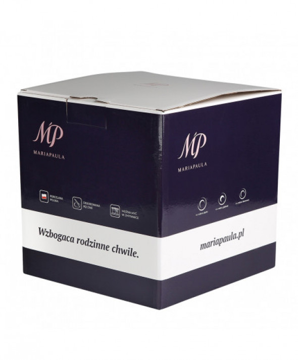 Zestaw talerzy obiadowych na 6 osób Porcelana MariaPaula Nova Ecru Marble (18 elementów)