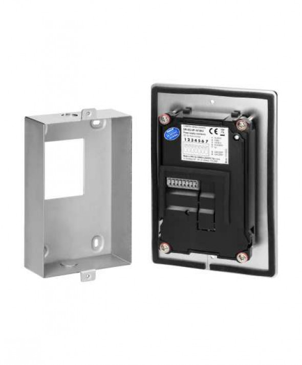 Zestaw wideodomofonowy 2-rodzinny bezsłuchawkowy, kolor,  LCD 7", z czytnikiem breloków zbliżeniowych, interkom, podtynkowy, IND