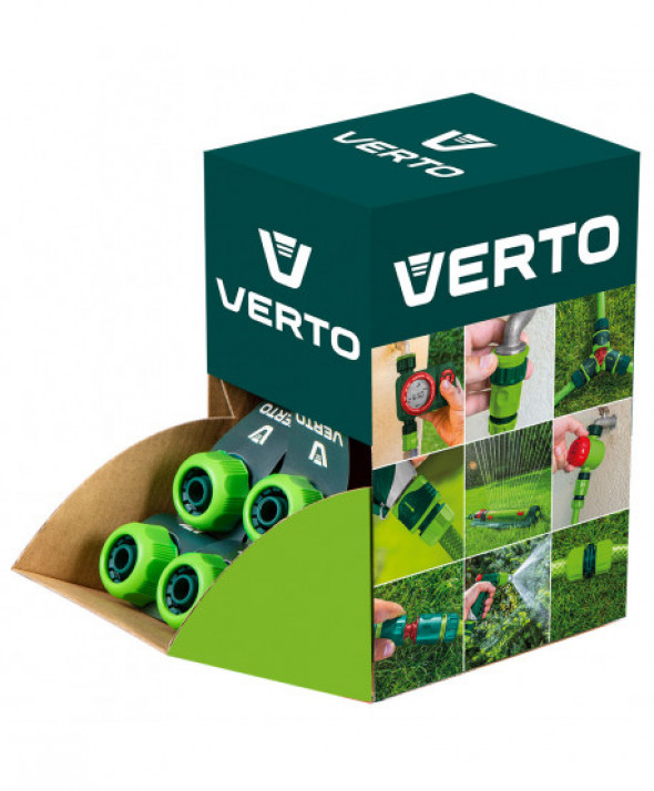 Złączka przelotowa 1/2"-5/8", dwumateriałowa, 30 szt., pudełko ekspozycyjne