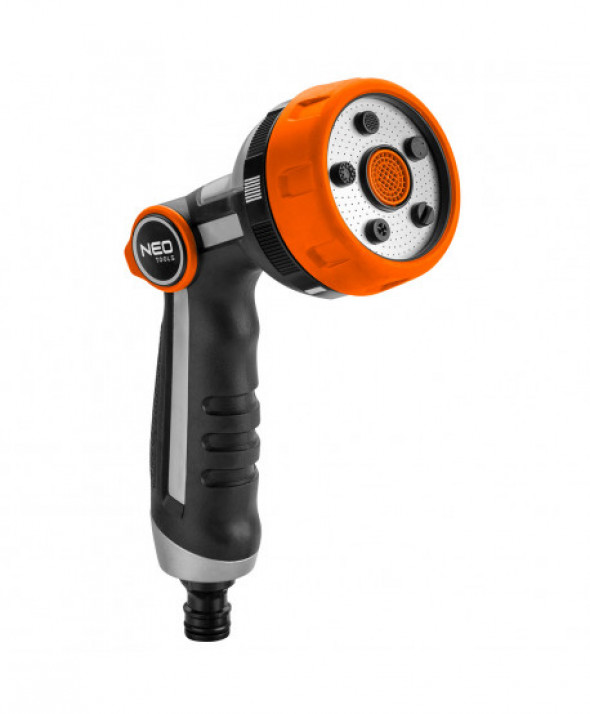 Zraszacz wielofunkcyjny, 5 funkcji, z płynną regulacją, metalowa tarcza