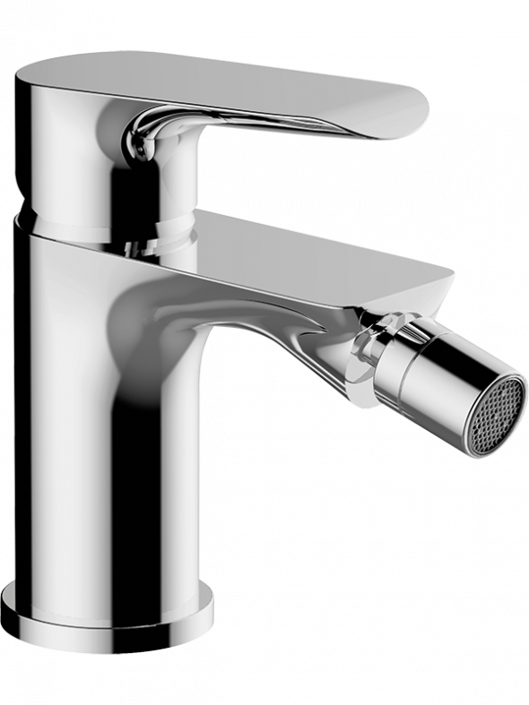 Bateria bidetowa stojąca z korkiem Laveo Alea chrom BLE_032D