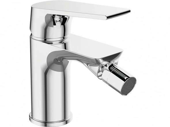 Bateria bidetowa stojąca z korkiem Laveo Plato chrom BLY_032D