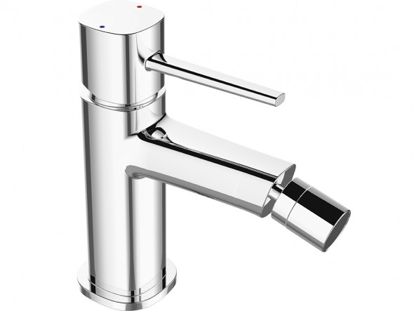 Bateria bidetowa stojąca z korkiem Laveo Pola chrom BAP_032D