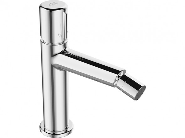 Bateria bidetowa stojąca z korkiem Laveo Pretto chrom BAO_032D