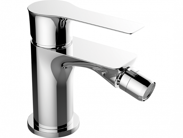 Bateria bidetowa stojąca z korkiem Laveo Raila chrom BLL_032D