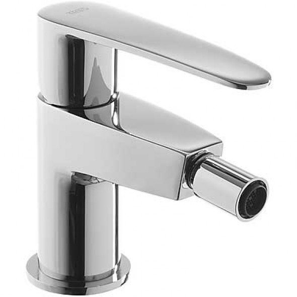 Bateria bidetowa Tres Flat-tres chrom z korkiem automatycznym 20412001D