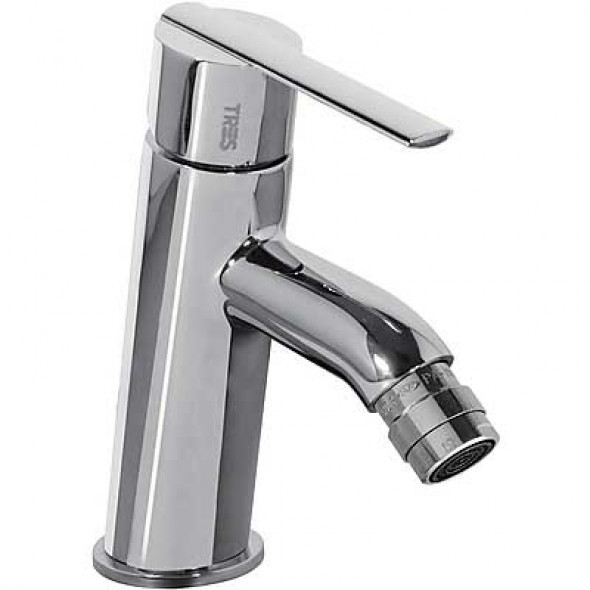 Bateria bidetowa Tres Lex-tres chrom z korkiem automatycznym 186920