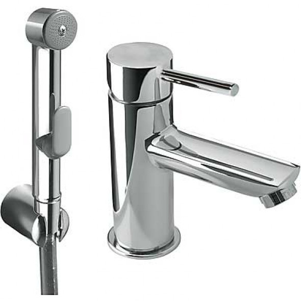 Bateria bidetowa z zestawem natryskowym Tres Max-tres chrom 162113