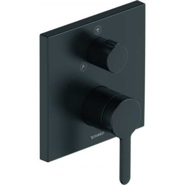 Bateria prysznicowa podtynkowa jednouchwytowa Duravit C.1 black matt C14210011046