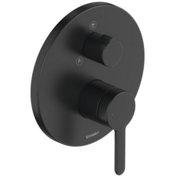 Bateria prysznicowa podtynkowa jednouchwytowa Duravit C.1 black matt C14210012046