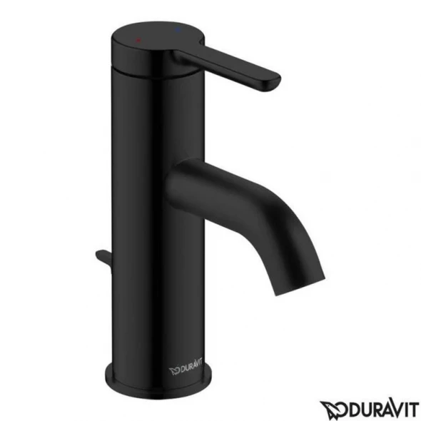 Bateria umywalkowa jednouchwytowa S Duravit C.1 15,5 cm czarny mat C11010001046