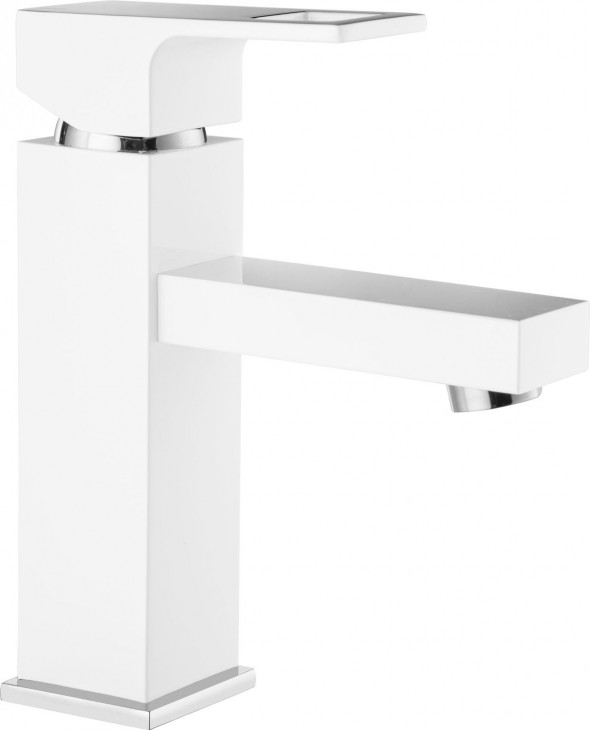 Bateria umywalkowa stojąca Deante Anemon chrom/biały BCZW210 ^