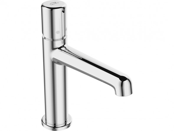 Bateria umywalkowa stojąca z korkiem Laveo Pretto chrom BAO_022D