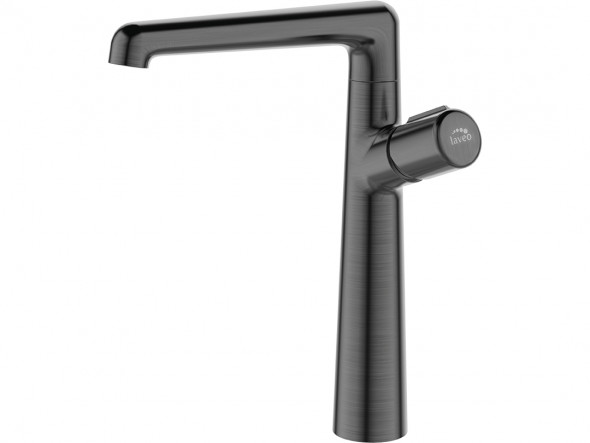 Bateria umywalkowa stojąca z wylewką L Laveo Pretto grafit BAO_925D