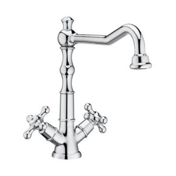 Bateria umywalkowa wysoka z korkiem Click-Clack Roca Carmen chrom A5A384BC00