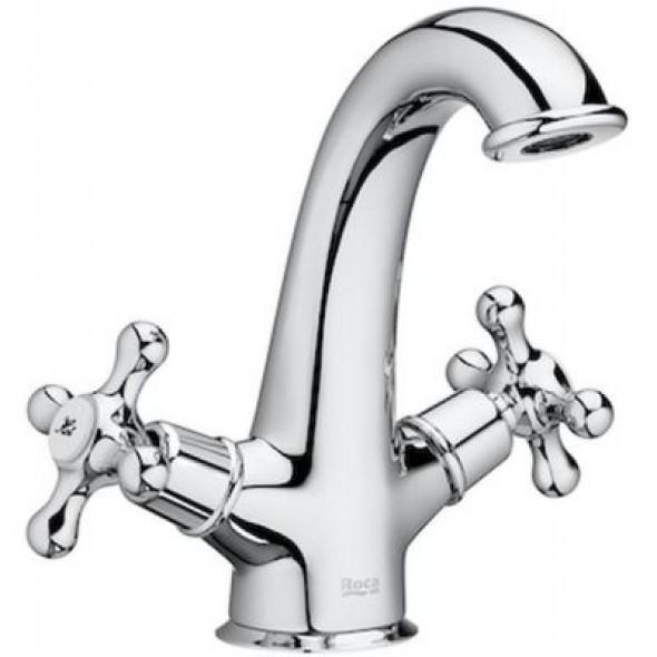 Bateria umywalkowa z korkiem Click-Clack Roca Carmen chrom A5A3A4BC00