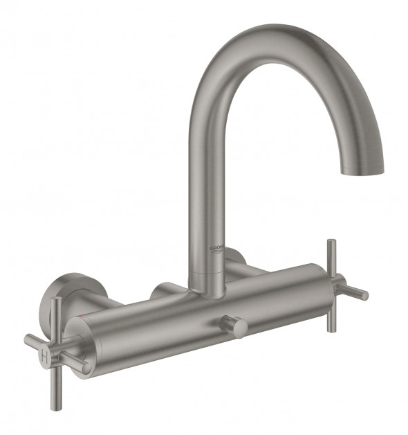 Bateria wannowa 2-uchwytowa Grohe Atrio stal nierdzewna 25010DC3