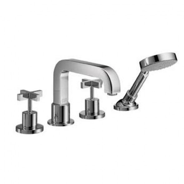 Bateria wannowa 4-otworowa Axor Citterio na brzeg wanny Chrom 39445000