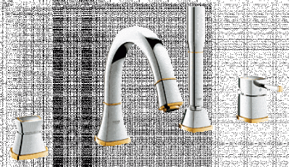 Bateria wannowa 4-otworowa Grohe Grandera Chrom/Złoty 19936IG0