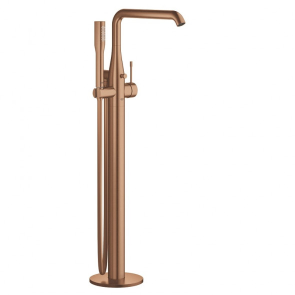 Bateria wannowa do montażu podłogowego z zestawem punktowym GROHE Essence Brushed Warm Sunset Kolor 23491DL1