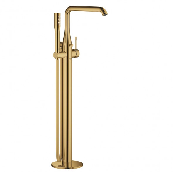 Bateria wannowa do montażu podłogowego z zestawem punktowym GROHE Essence Cool Sunrise Złoty 23491GL1