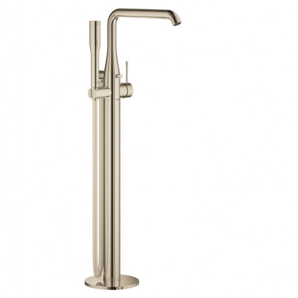 Bateria wannowa do montażu podłogowego z zestawem punktowym GROHE Essence Polished Nickel Kolor23491BE1