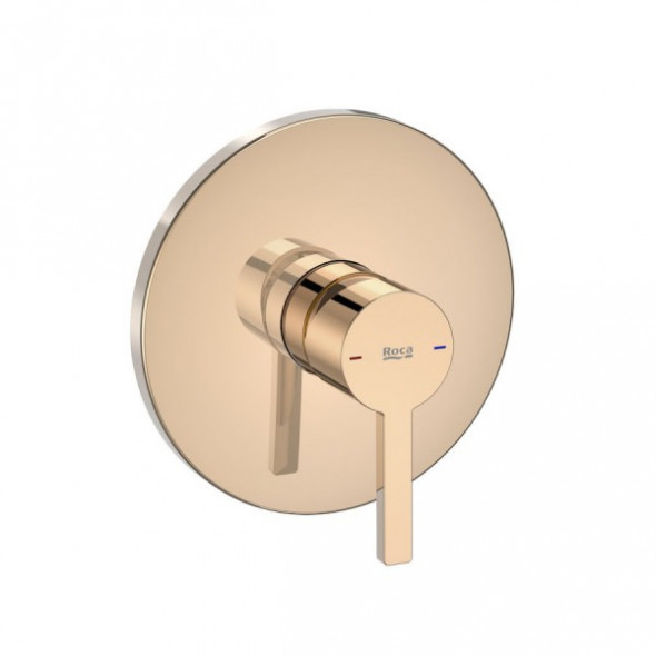 Bateria wannowa lub prysznicowa 1 – uchwytowa podtynkowa Roca Naia rose gold A5A2B96RG0