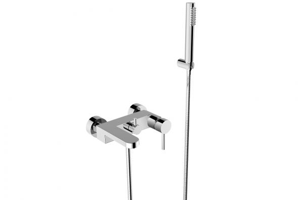 Bateria wannowa ścienna Besco Decco  chrom BW-DS-CH