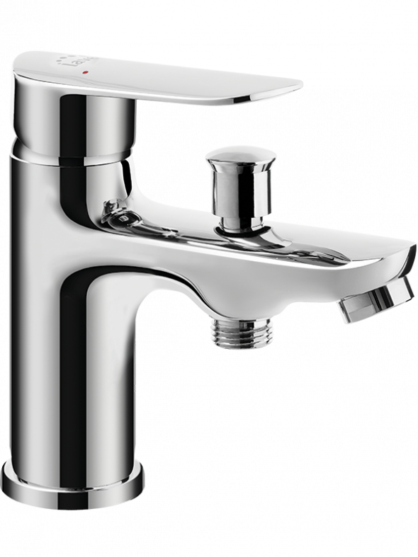 Bateria wannowa stojąca jednootworowa bez zestawu natryskowego Laveo Appia chrom BLP_01JD
