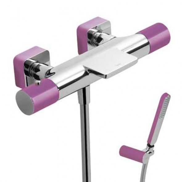 Bateria wannowa termostatyczna Tres Loft colors fioletowy 20017409VI