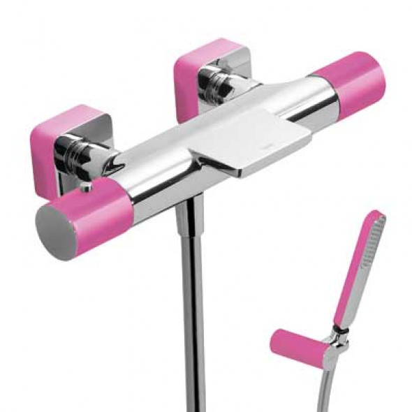 Bateria wannowa termostatyczna Tres Loft colors fuksja 20017409FU