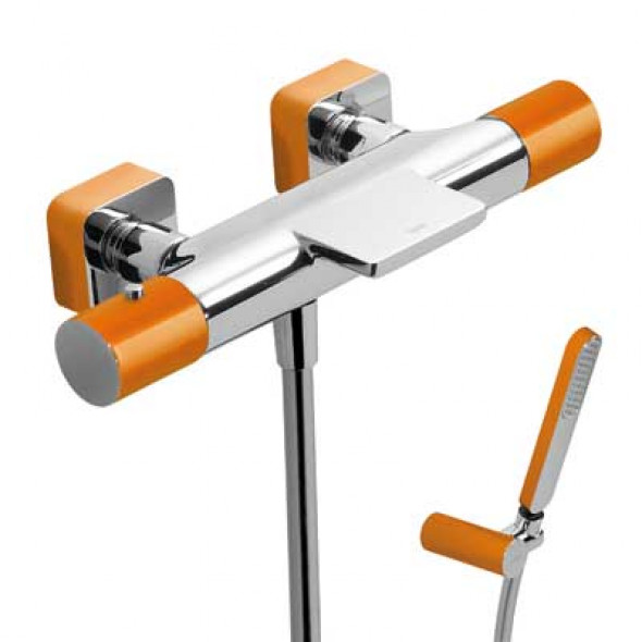 Bateria wannowa termostatyczna Tres Loft colors pomarańczowy 20017409NA