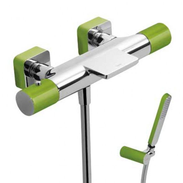 Bateria wannowa termostatyczna Tres Loft colors zielony 20017409VE