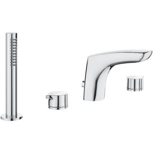 Bateria wannowo-prysznicowa nawannowa z zestawem natryskowym (wylewka 146 mm) Roca Insignia chrom A5A183AC00
