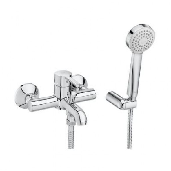 Bateria wannowo-prysznicowa z zestawem natryskowym Roca Carelia chrom A5A018AC0K