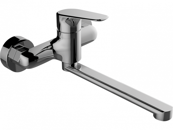 Bateria zlewozmywakowa ścienna Laveo Rondo chrom BLX_080D