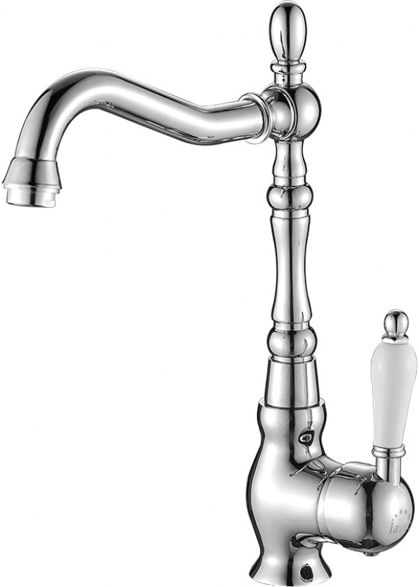 Bateria zlewozmywakowa stojąca z wylewką L Laveo Evora chrom BAE_065D