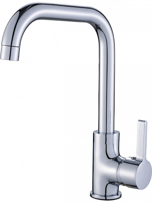 Bateria zlewozmywakowa stojąca z wylewką L Laveo Lena chrom BKU_065D