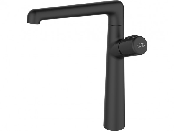 Bateria zlewozmywakowa stojąca z wylewką L Laveo Pretto czarny BAO_765D