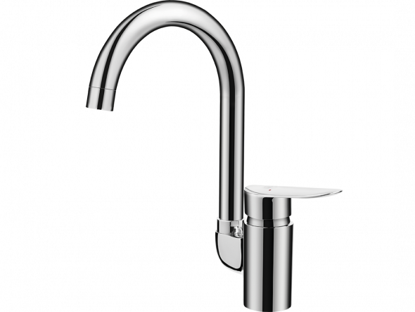 Bateria zlewozmywakowa stojąca z wylewką U Laveo Appia chrom BLP_068D